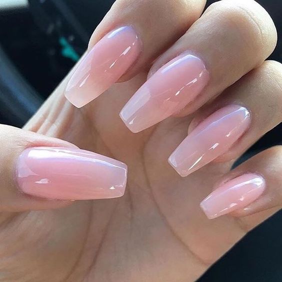 Cute pink nails; pink arcylic nails; almond nails; gel nails; glitter pink nails; matte pink nails; ombre nails.