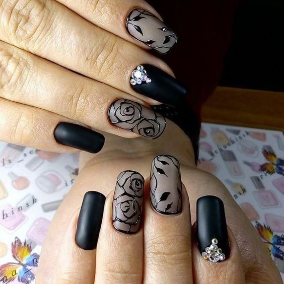 60+ Cool Black Nail Designs to Try Now - SeShell Blog