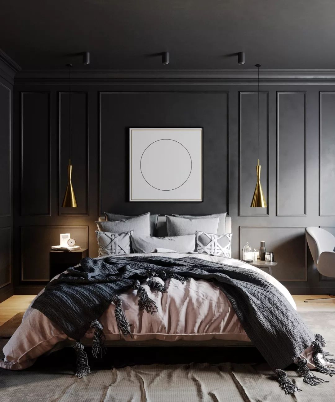 40+ Elegant Black Bedroom - Page 32 of 43 - SeShell Blog